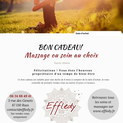 Bon cadeau effledy 30