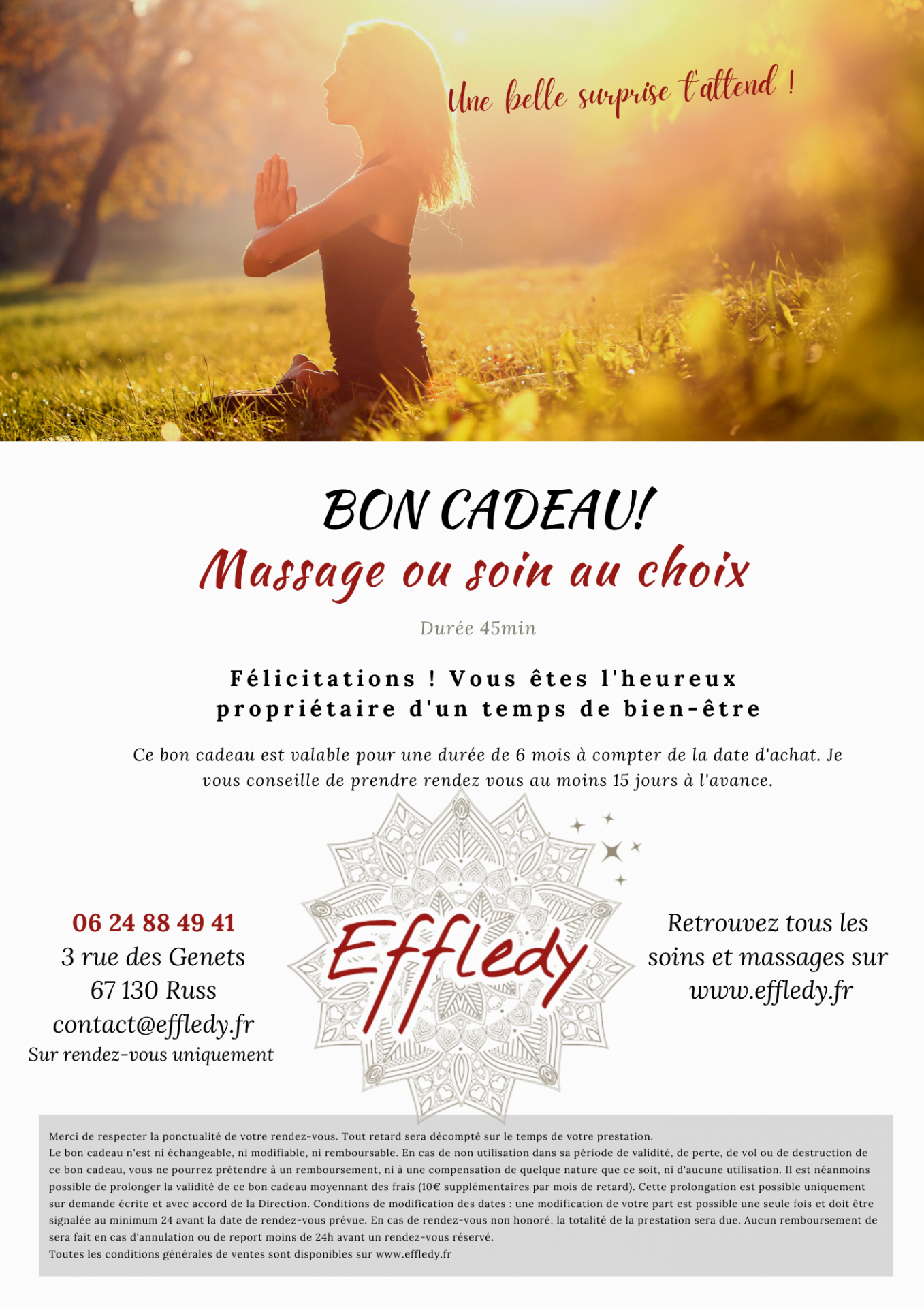 Bon cadeau effledy 45