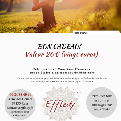 Bon cadeau effledy20 