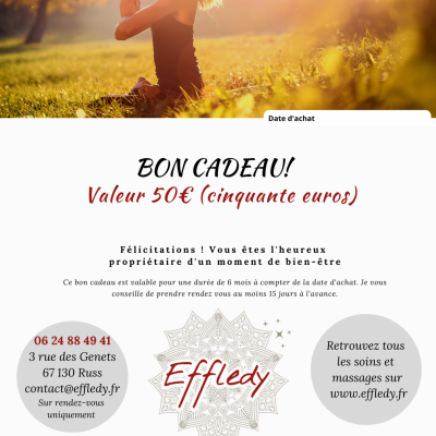 Bon cadeau effledy50 